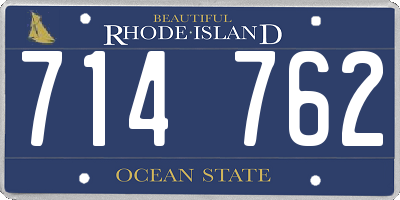 RI license plate 714762