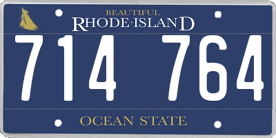 RI license plate 714764