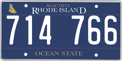 RI license plate 714766