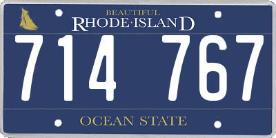 RI license plate 714767