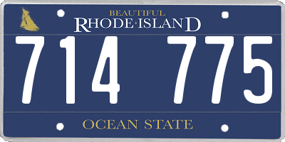 RI license plate 714775