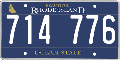 RI license plate 714776