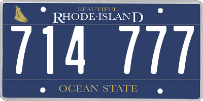 RI license plate 714777