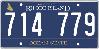 RI license plate 714779