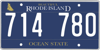 RI license plate 714780