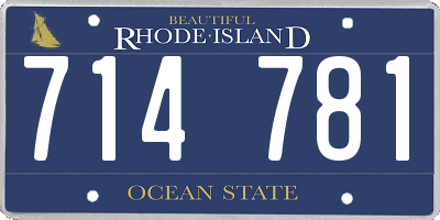 RI license plate 714781
