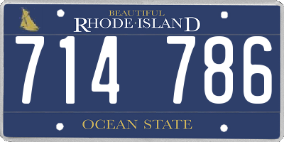 RI license plate 714786