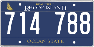 RI license plate 714788
