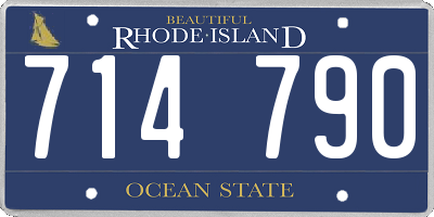 RI license plate 714790