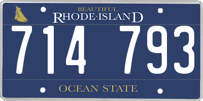 RI license plate 714793