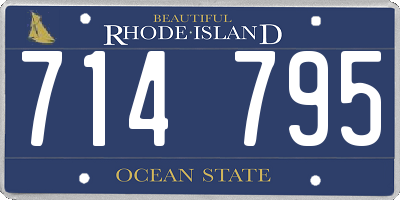 RI license plate 714795