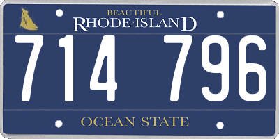 RI license plate 714796