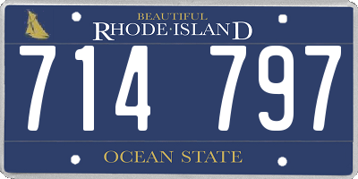 RI license plate 714797