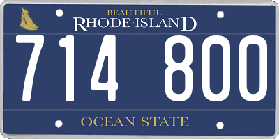 RI license plate 714800