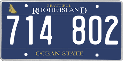 RI license plate 714802