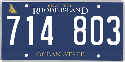 RI license plate 714803