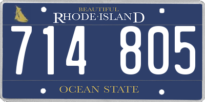 RI license plate 714805