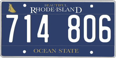 RI license plate 714806
