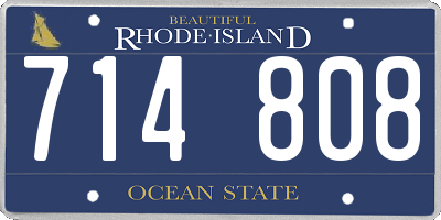 RI license plate 714808
