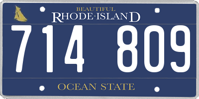 RI license plate 714809