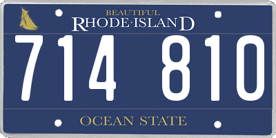 RI license plate 714810