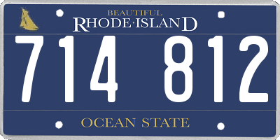 RI license plate 714812
