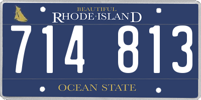 RI license plate 714813