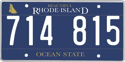 RI license plate 714815
