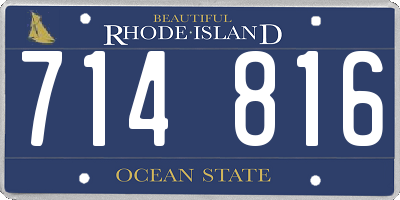 RI license plate 714816