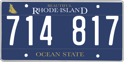 RI license plate 714817