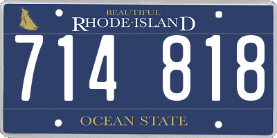 RI license plate 714818