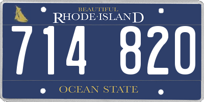 RI license plate 714820
