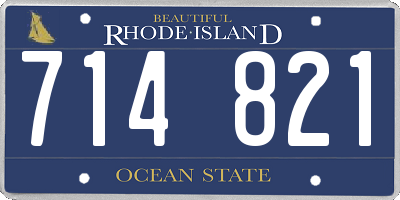 RI license plate 714821