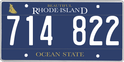 RI license plate 714822