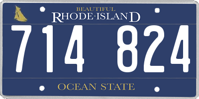 RI license plate 714824