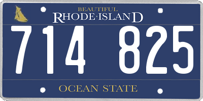 RI license plate 714825