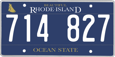 RI license plate 714827