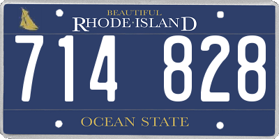 RI license plate 714828