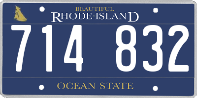 RI license plate 714832