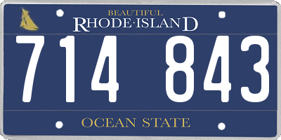 RI license plate 714843