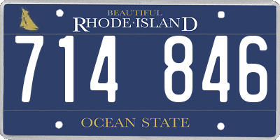 RI license plate 714846