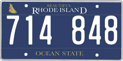RI license plate 714848