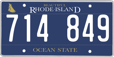 RI license plate 714849