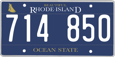 RI license plate 714850