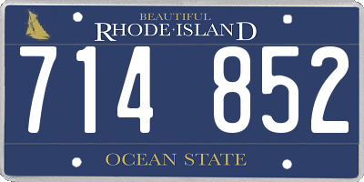 RI license plate 714852