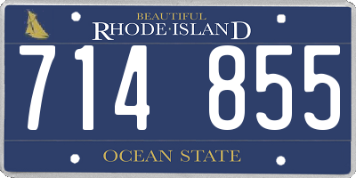 RI license plate 714855