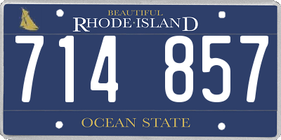 RI license plate 714857