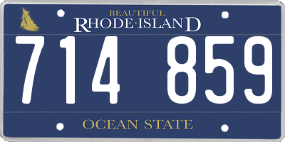 RI license plate 714859