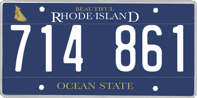 RI license plate 714861