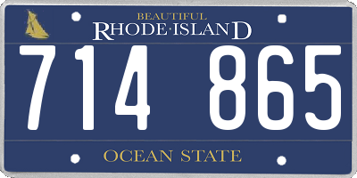 RI license plate 714865
